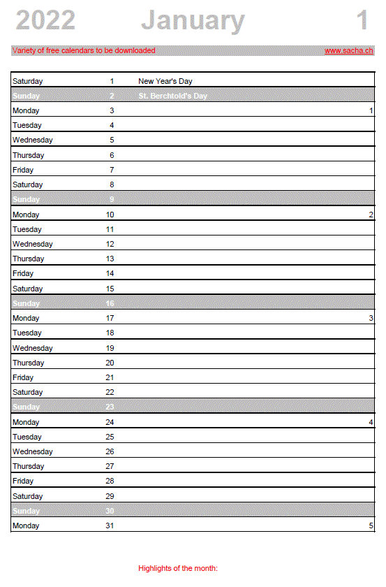 Monthly Planner 2022