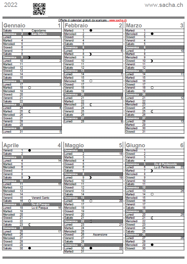 Calendario lunari 2022, per la stampa, gratuiti