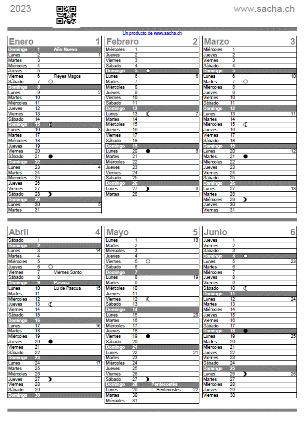 Calendario Lunar 2023